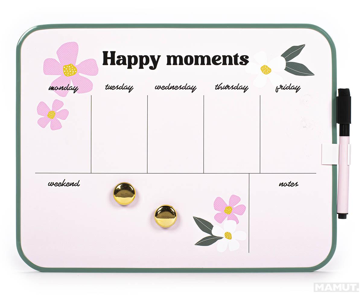 Magnetni nedeljni planer, suvo brisanje HAPPY MOMENTS 
