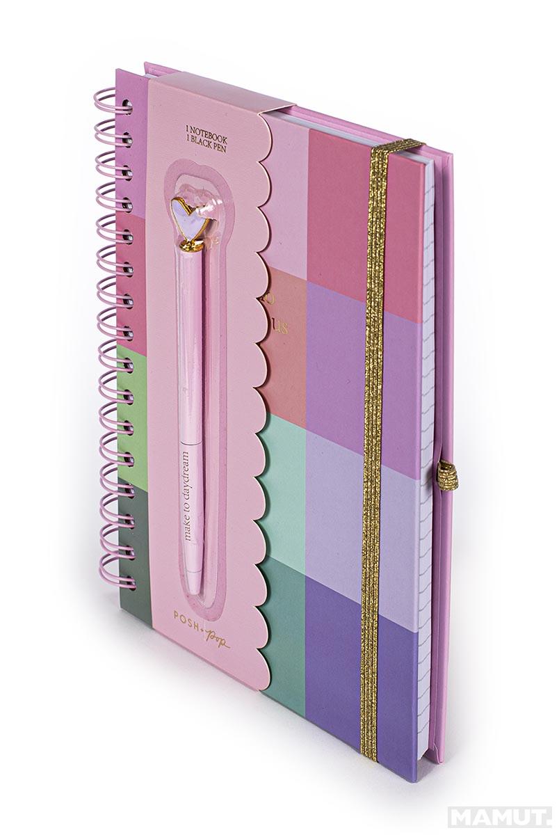 Notes sa spiralom A5 i olovka POSH POP 
