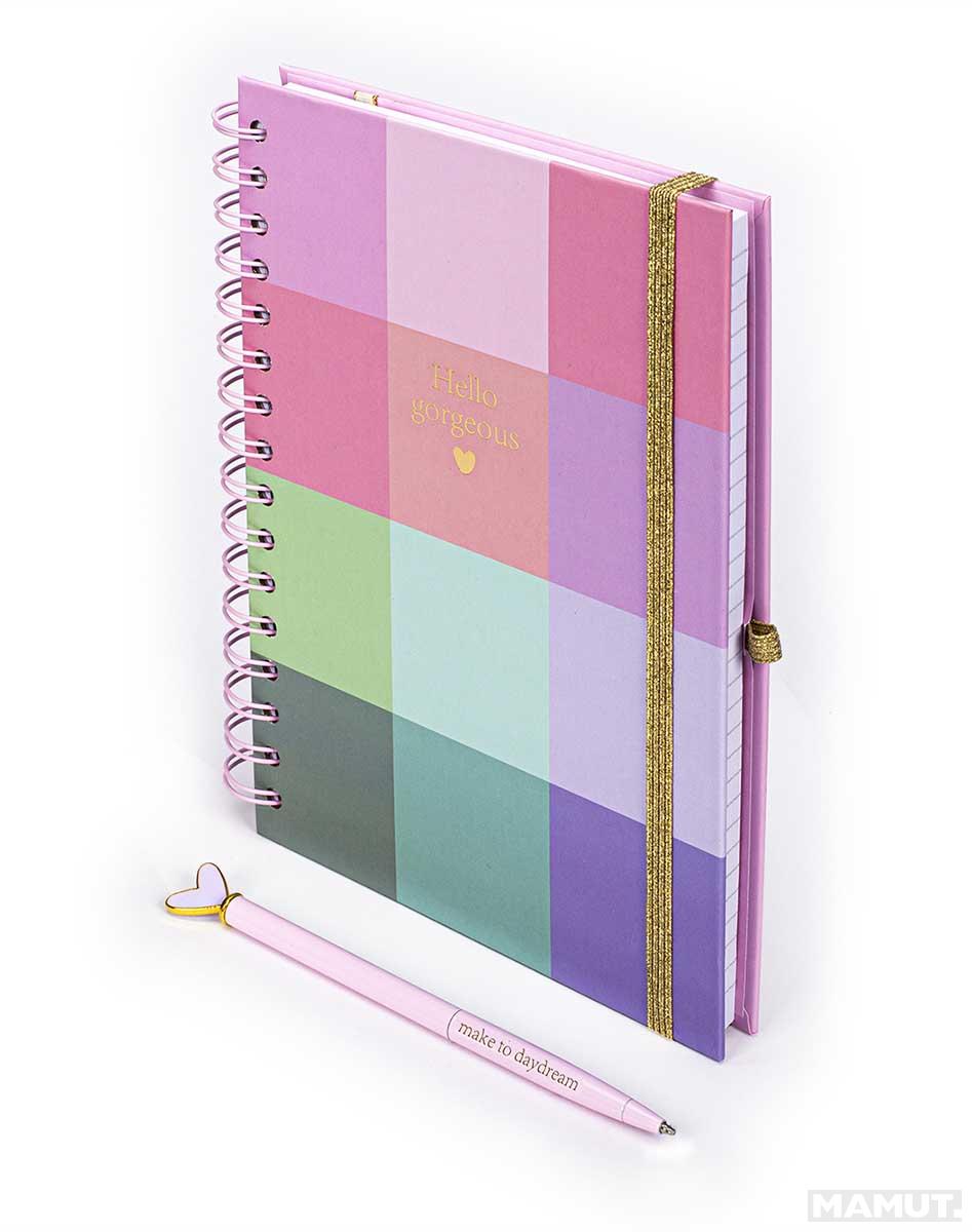 Notes sa spiralom A5 i olovka POSH POP 