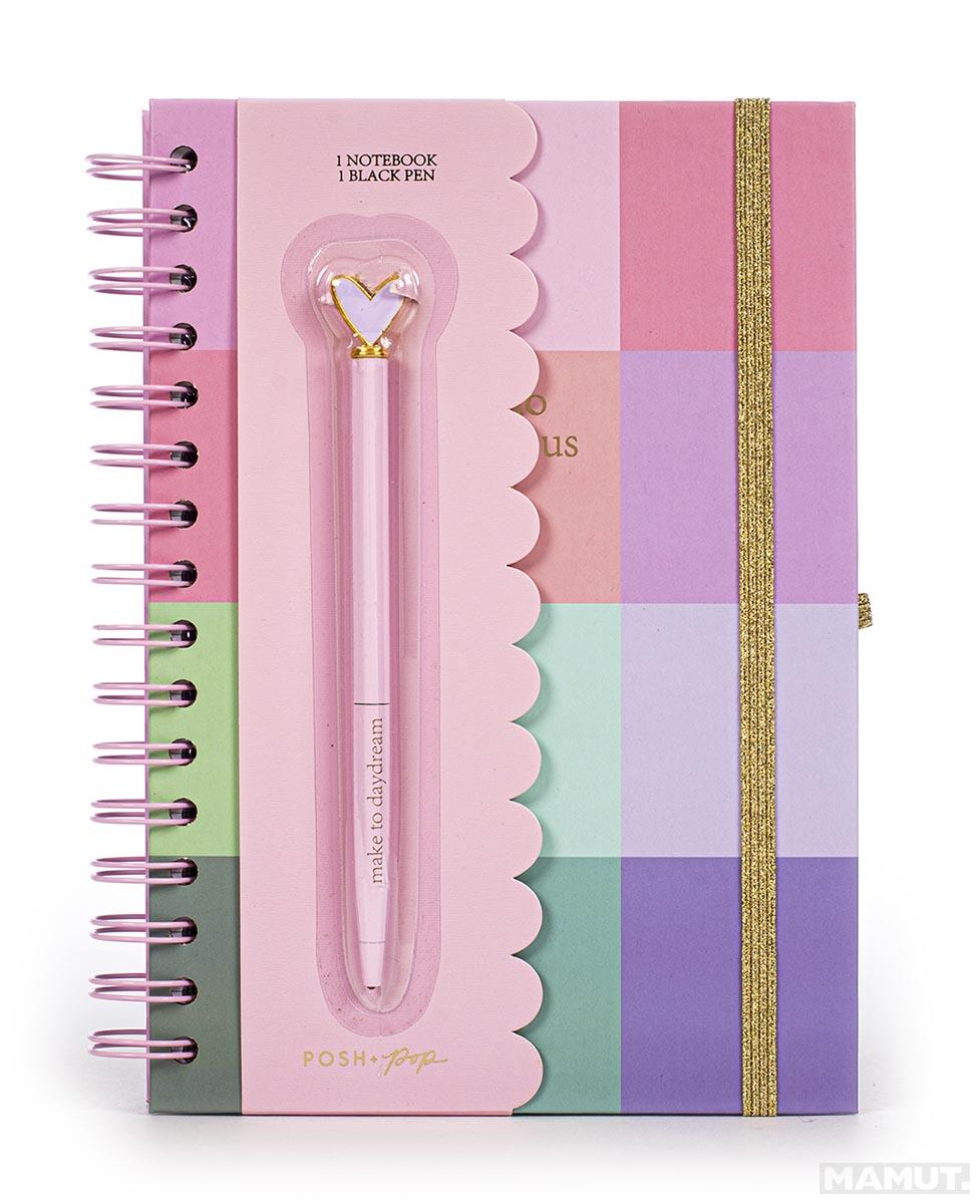 Notes sa spiralom A5 i olovka POSH POP 