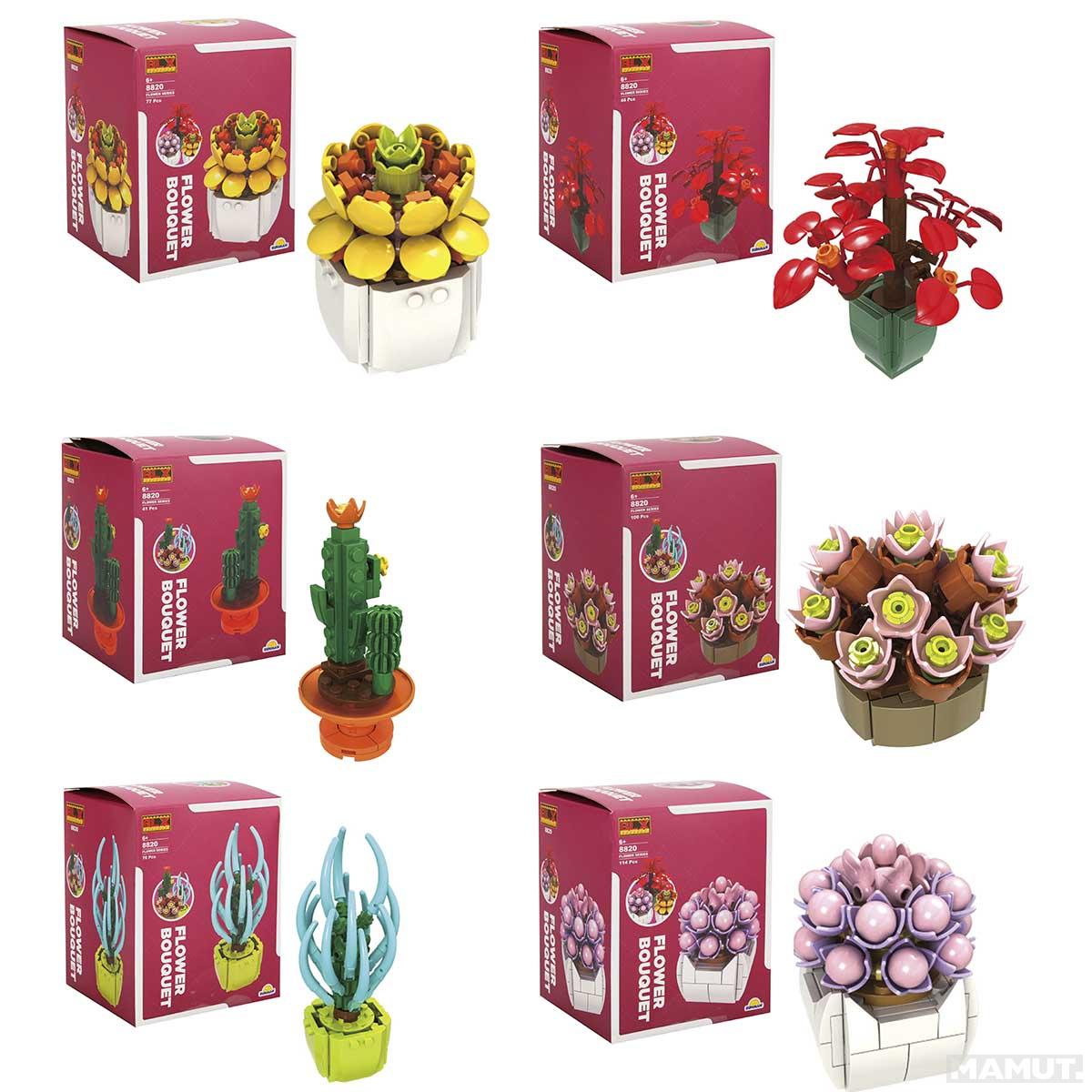 Kreativni set sklopivih kocki SOBNO CVEĆE  (više vrsta) 