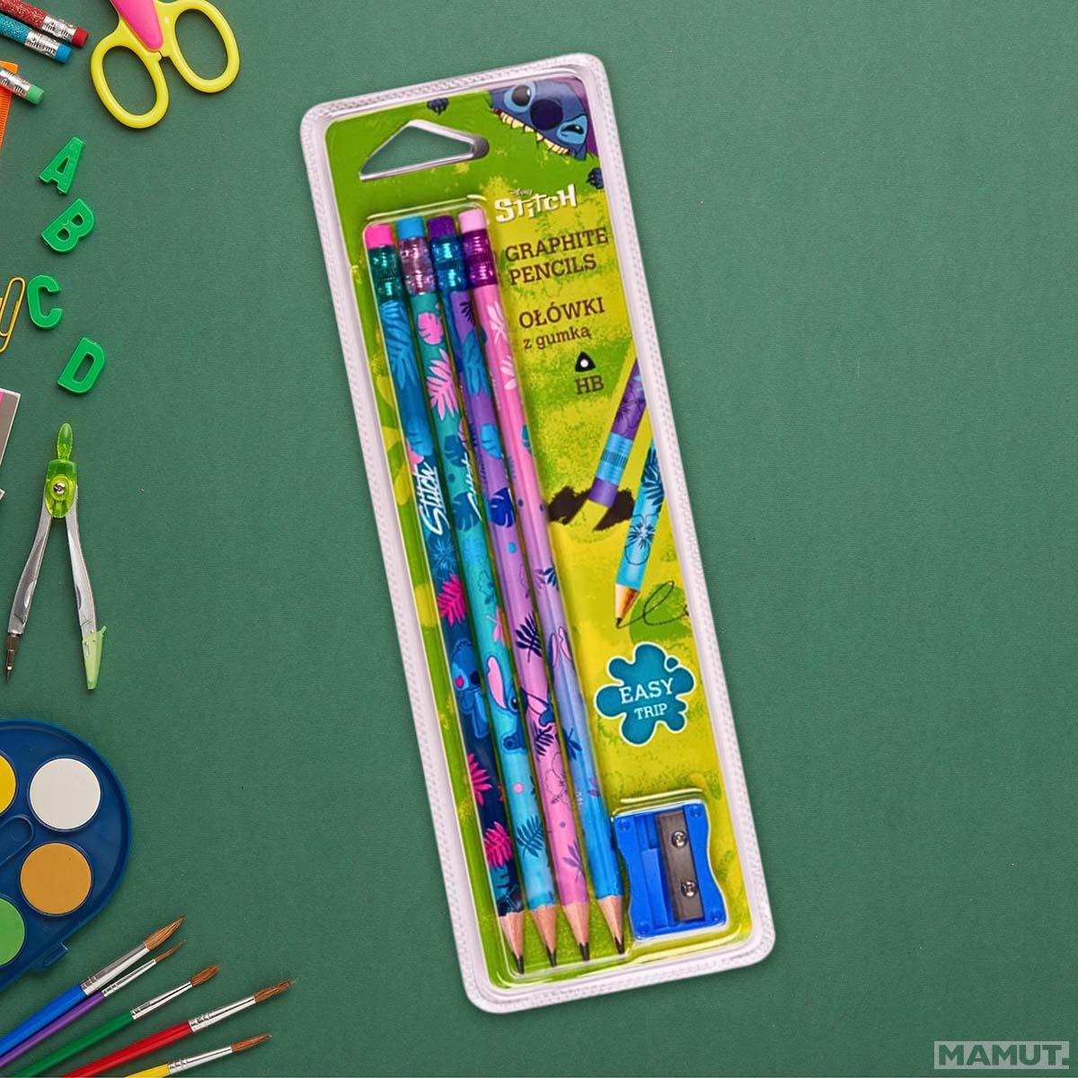 Set grafitnih olovaka HB 4 kom, DISNEY CORE Lilo & Stitch 
