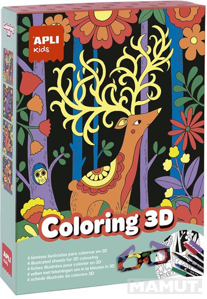 Kreativni set za bojenje sa 3D efektom - ŽIVOTINJE 