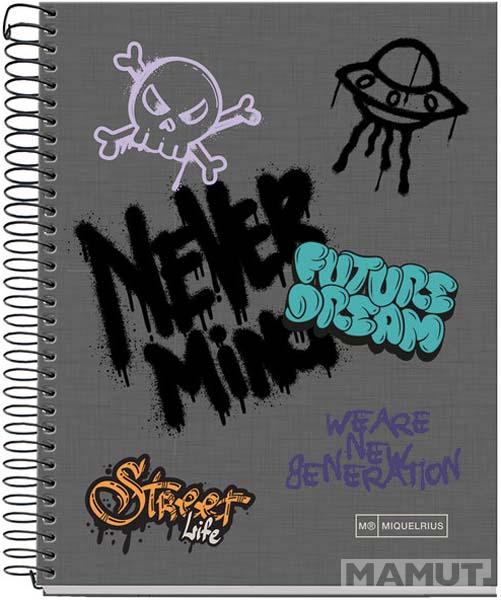 MIQUELRIUS sveska A5 na linije TP GRAFFITI 