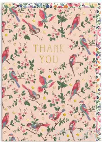 Čestitka GARDEN BIRDS THANK YOU 