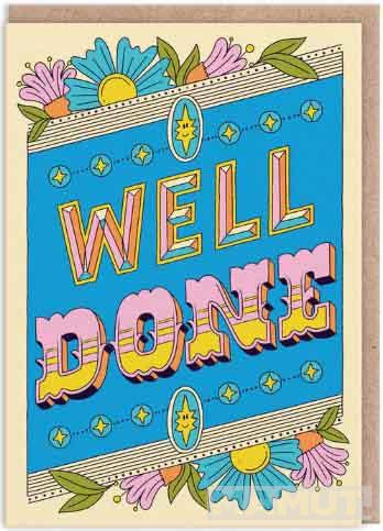 Čestitka WELL DONE LETTERING 