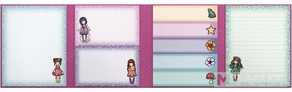 SANTORO GORJUSS sticky notes WOODLAND WILDFLOWER 