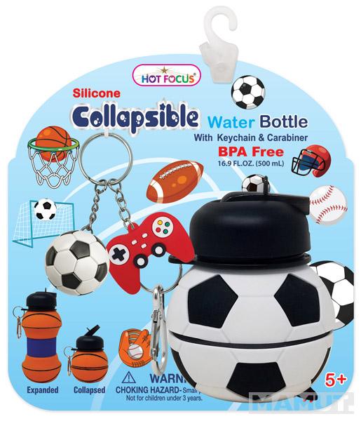 Silikonska flašica za vodu FUDBALSKA LOPTA 500ml 