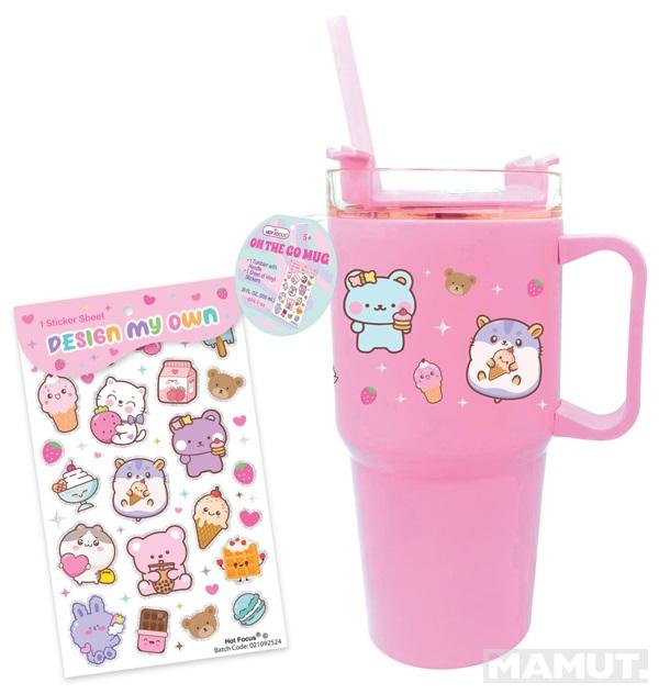 Putna šolja sa stikerima SLATKIŠI 600ml 