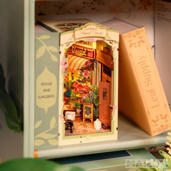 3D drvene puzzle/držač za knjige FLORAL CORNER 