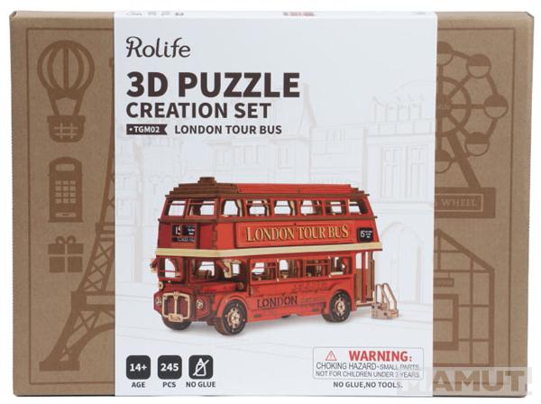 3D drvene puzzle LONDON TOUR BUS 