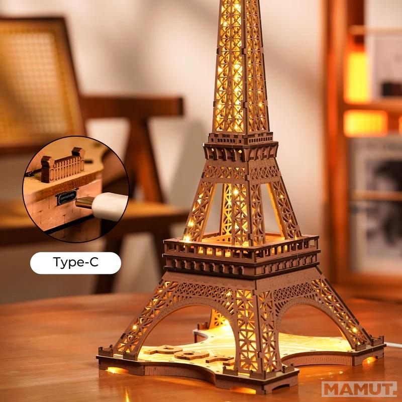 3D drvene puzzle NOĆ NA AJFELOVOJ KULI 