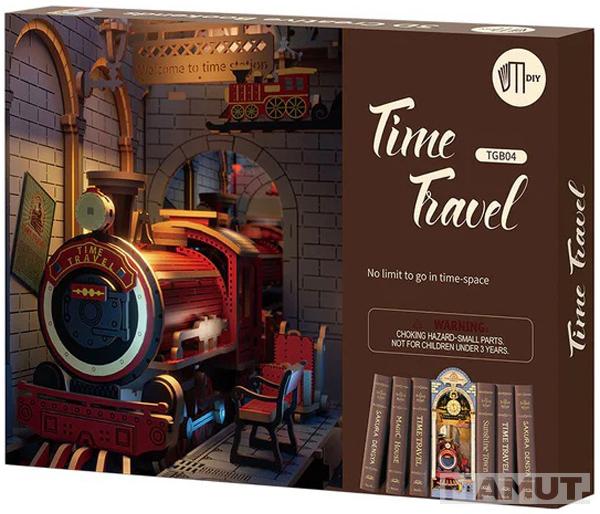 3D drvene puzzle/držač za knjige TIME TRAVEL 