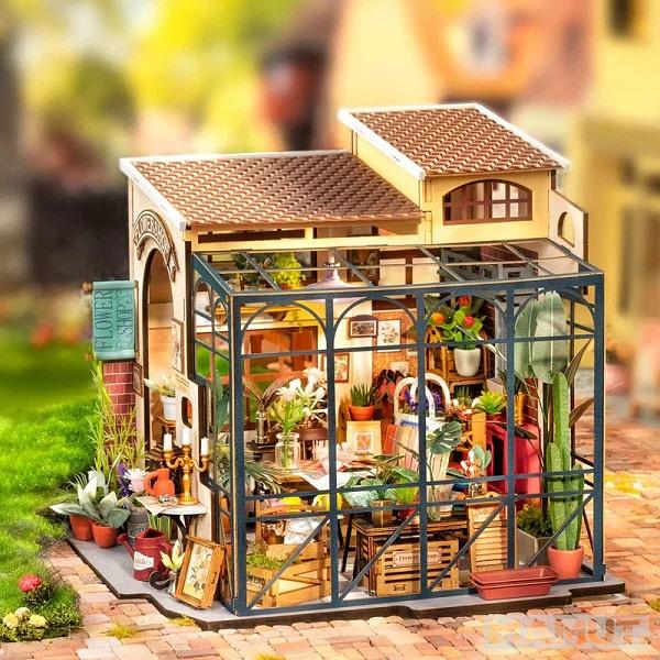 3D drvene puzzle/držač za knjige EMILINA CVEĆARA 