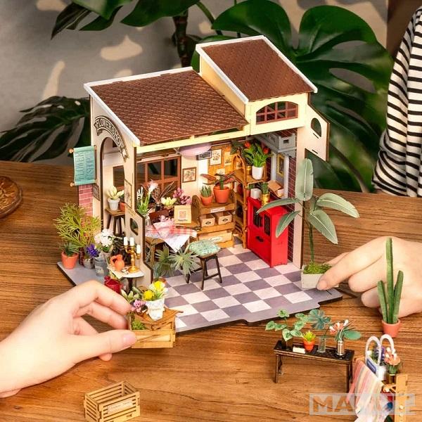 3D drvene puzzle/držač za knjige EMILINA CVEĆARA 