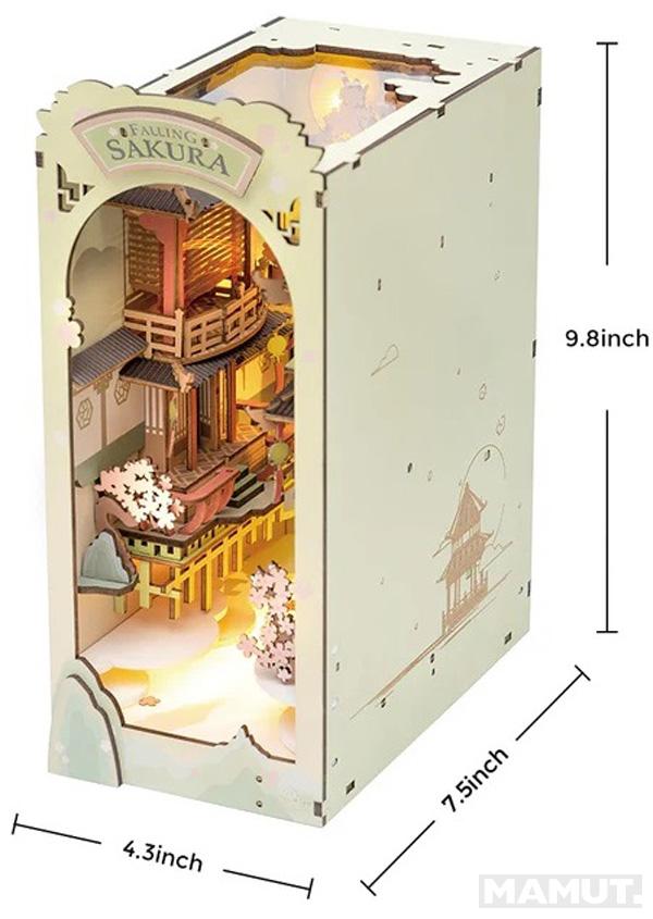 3D drvene puzzle/držač za knjige FALLING SAKURA 