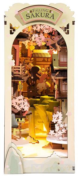 3D drvene puzzle/držač za knjige FALLING SAKURA 