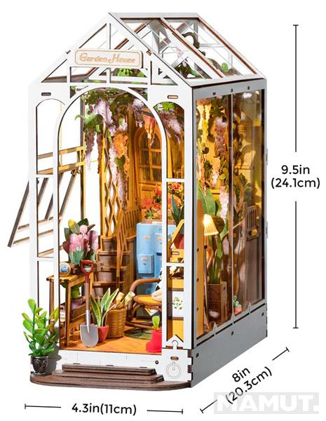 3D drvene puzzle/držač za knjige  GARDEN HOUSE 