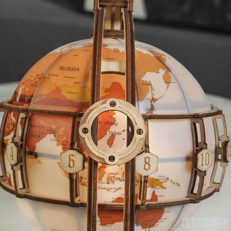 3D drvene puzzle SVETLEĆI GLOBUS 