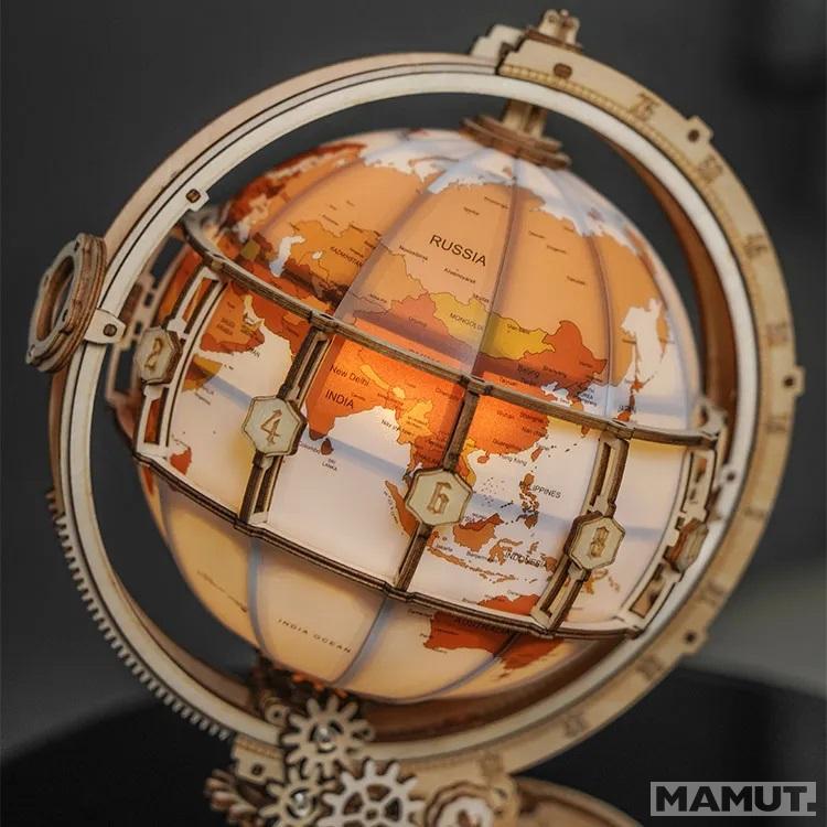 3D drvene puzzle SVETLEĆI GLOBUS 