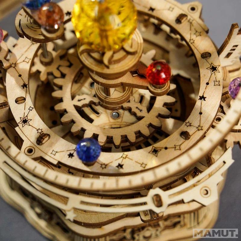 3D drvene puzzle/muzička kutija PLANETARIJUM 