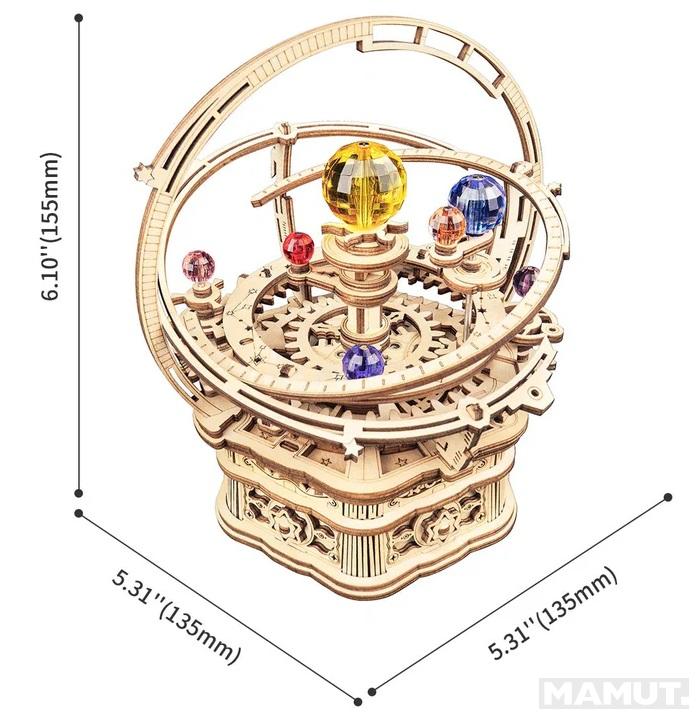 3D drvene puzzle/muzička kutija PLANETARIJUM 