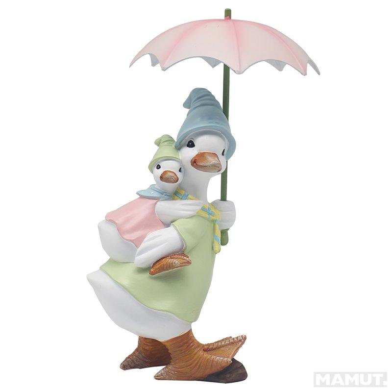 Dekorativna figura RAINY DAY - DUCK WITH BABY 
