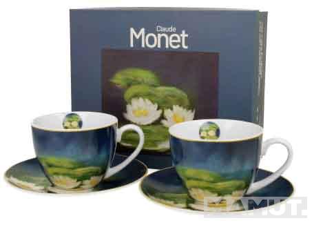 Set dve šolje sa tacnama NENUFARS - C. MONET 