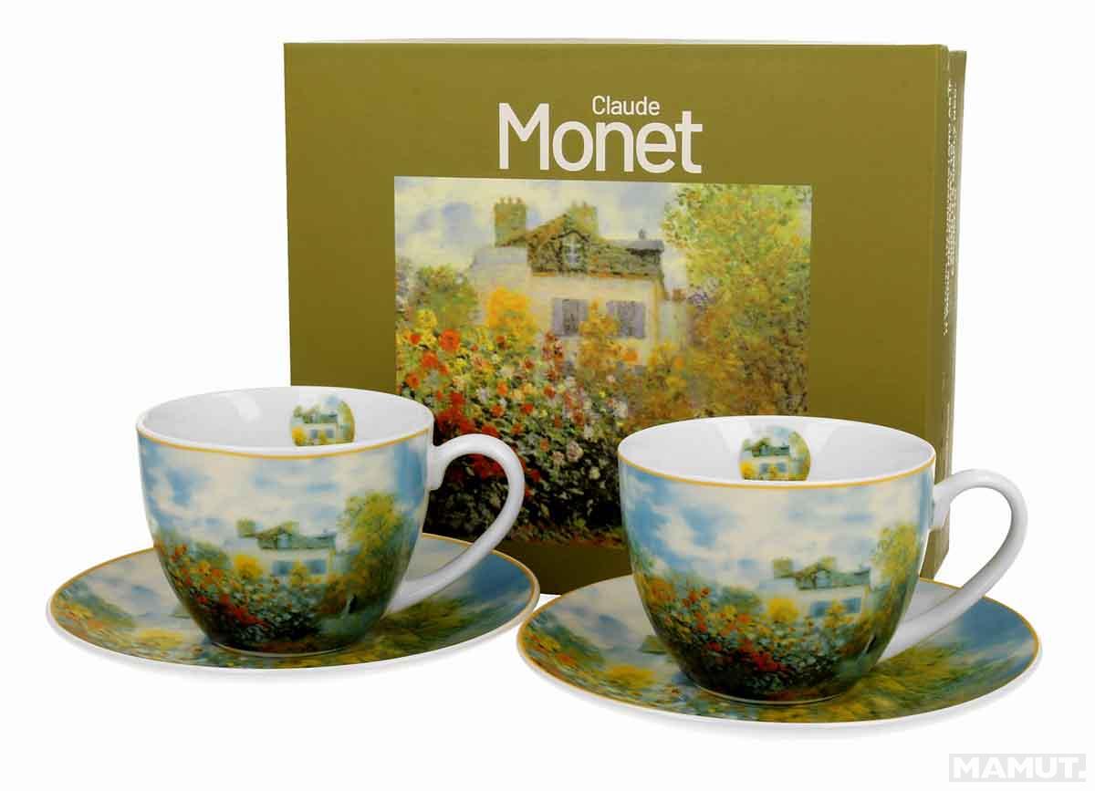 Set dve šolje sa tacnama THE GARDEN AT ARGENTEUIL - C. MONET 