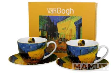 Set dve šolje sa tacnama TERRACE AT NIGHT - V. VAN GOGH 