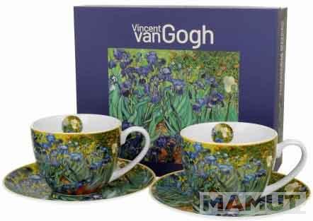 Set dve šolje sa tacnama IRISES - V. VAN GOGH 