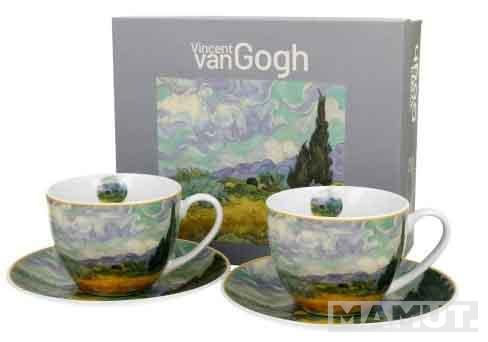 Set dve šolje sa tacnama WHEAT FIELD - V. VAN GOGH 