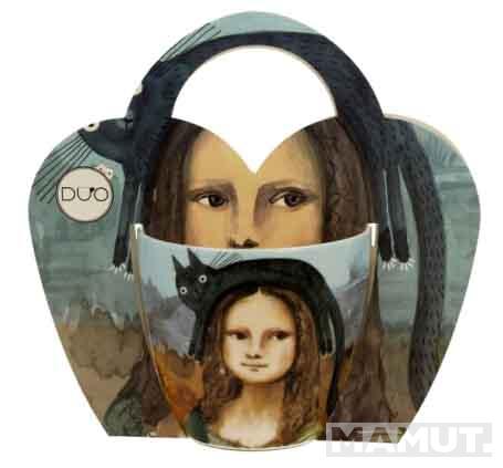 Šolja u kartonskoj torbici - CAT'S WORLD - MONA LISA WITH A CAT - 460ml 