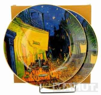 Set dva dezertna tanjira - TERRACE AT NIGHT - V. VAN GOGH 