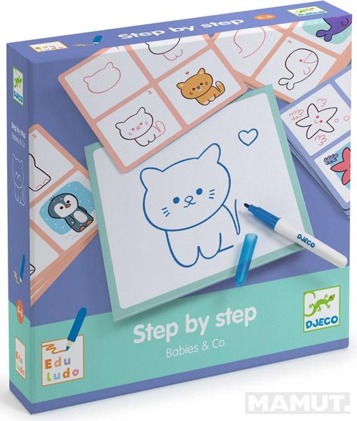 Kreativni set za učenje crtanja STEP BY STEP BABIES & CO 