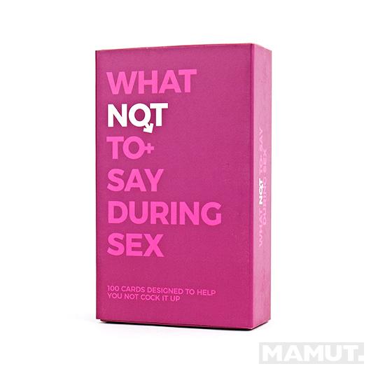 Kartice WHAT NOT TO SAY DURING SEX (18+) 