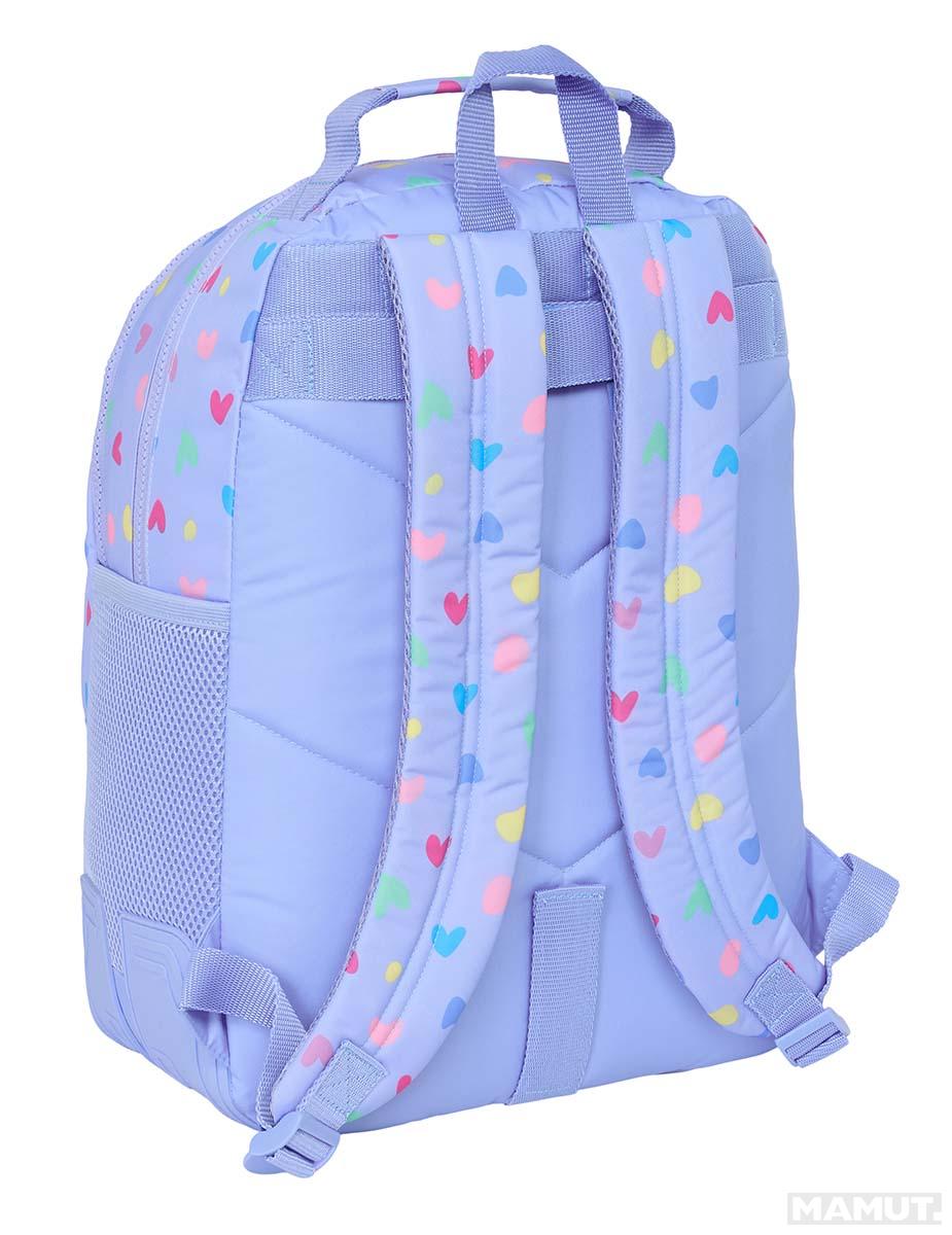 Ranac sa dve pregrade i koliima BENETTON - LILA 45cm 