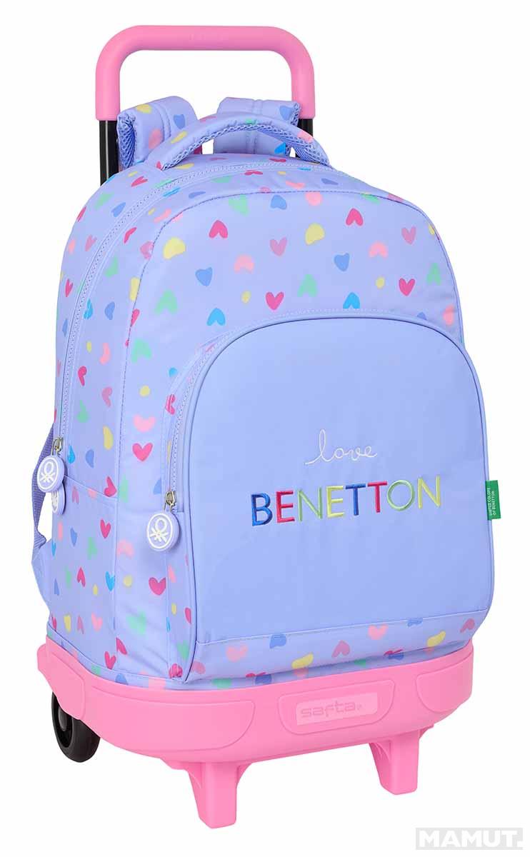 Ranac sa koliima BENETTON - LILA 45cm 
