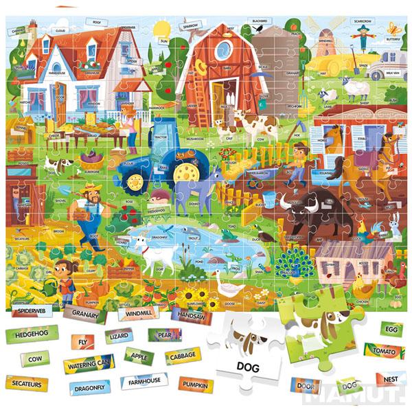 Puzzle za decu FARMA: 100 ENGLESKIH REČI 