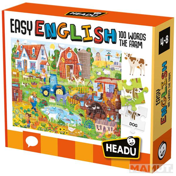 Puzzle za decu FARMA: 100 ENGLESKIH REČI 