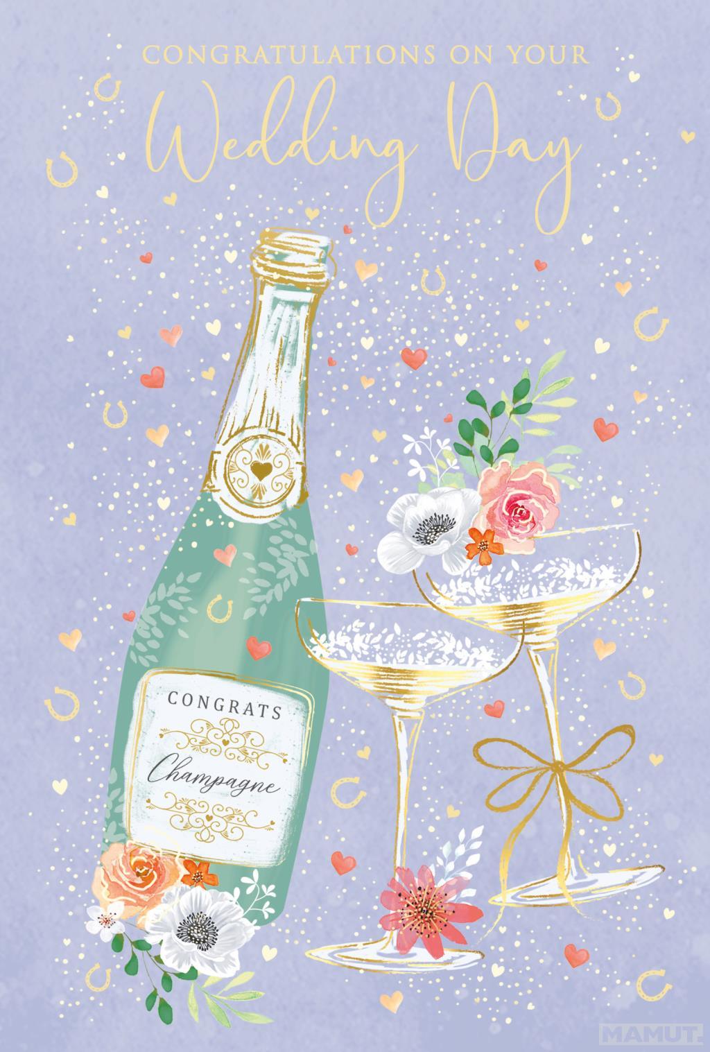 Čestitka za venčanja CONGRATS CHAMPAGNE 