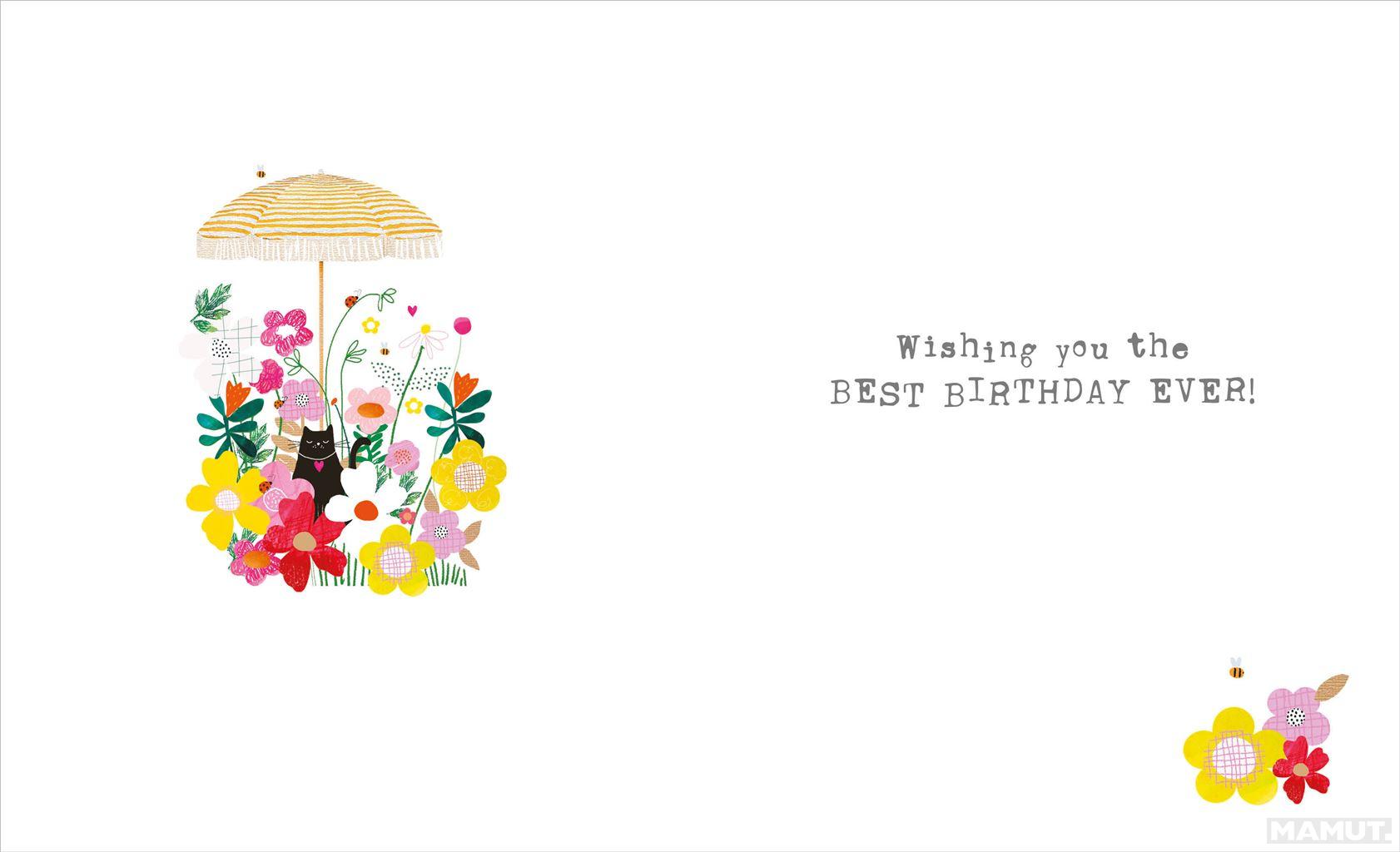 Rođendanska čestitka CAT IN GARDEN 