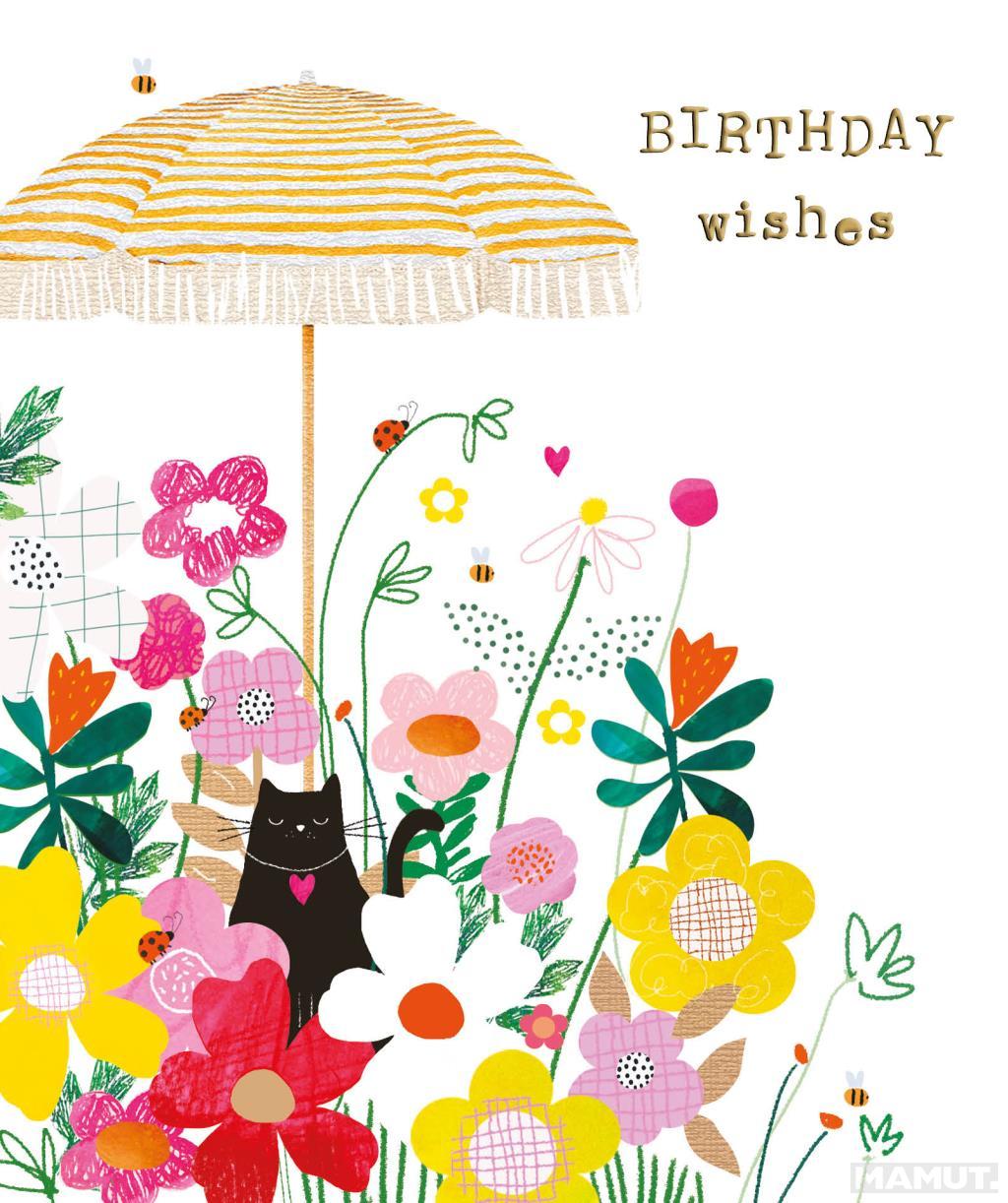 Rođendanska čestitka CAT IN GARDEN 