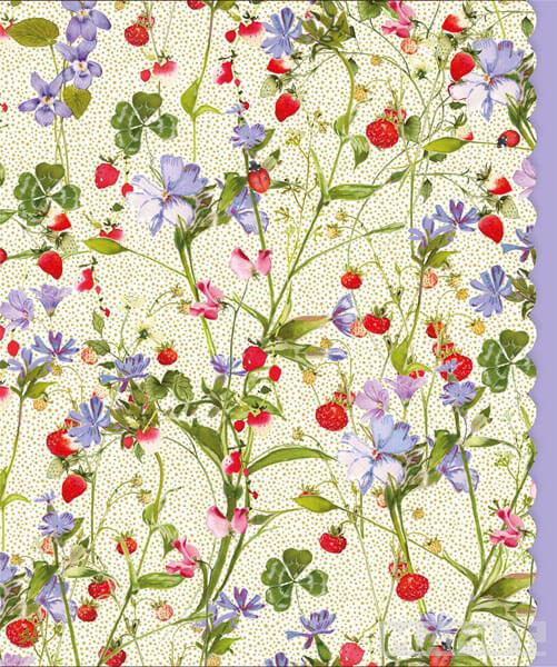 Rođendanska čestitka BLUE FLOWERS/STRAWBS 