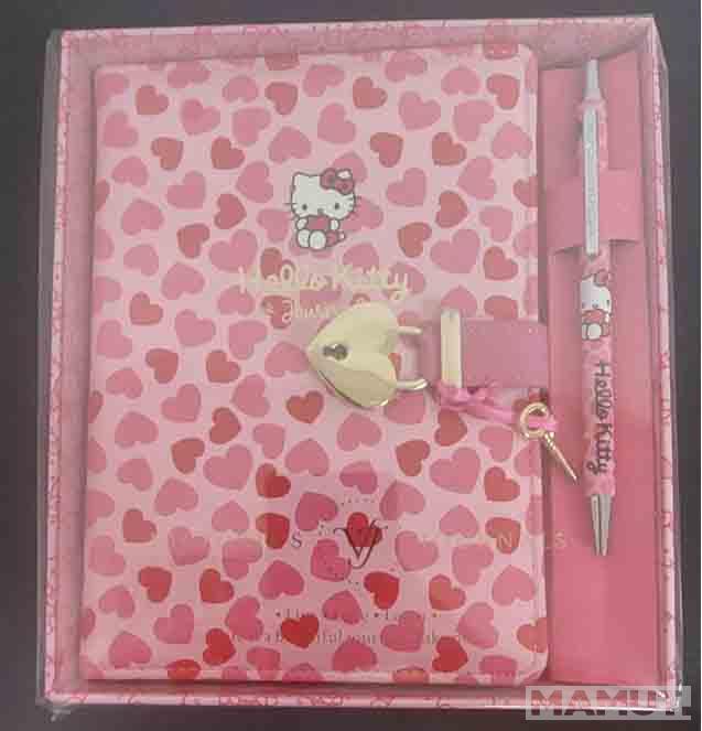 Notes HELLO KITTY sa ključićem i hemijskom 