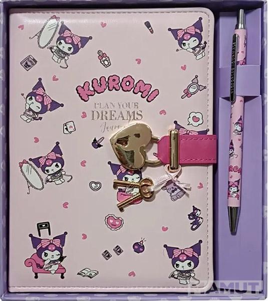 Notes sa ključićem i olovka KUROMI 