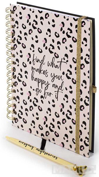 Spiralni notes A5 sa hemijskom olovkom 