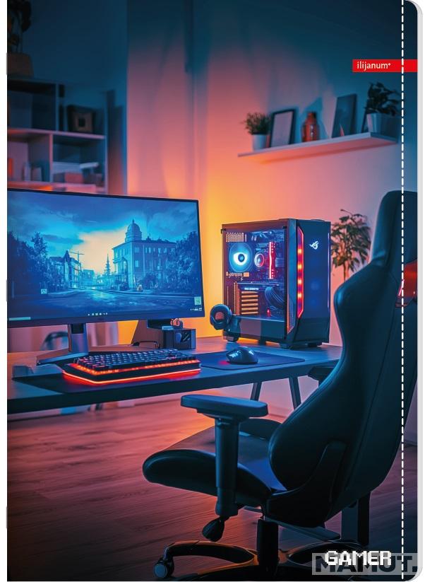 Sveska na kvadratiće A4 GAMER 52 lista (Više vrsta) 