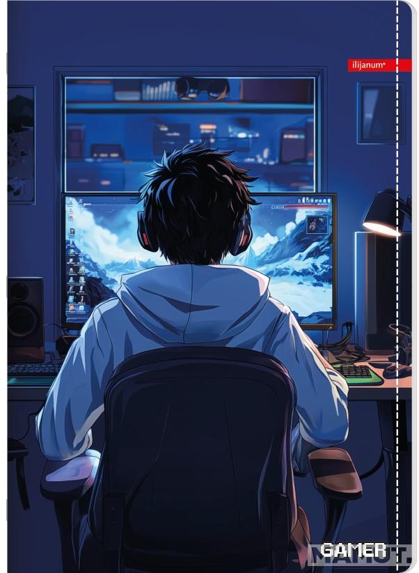Sveska na kvadratiće A4 GAMER 52 lista (Više vrsta) 