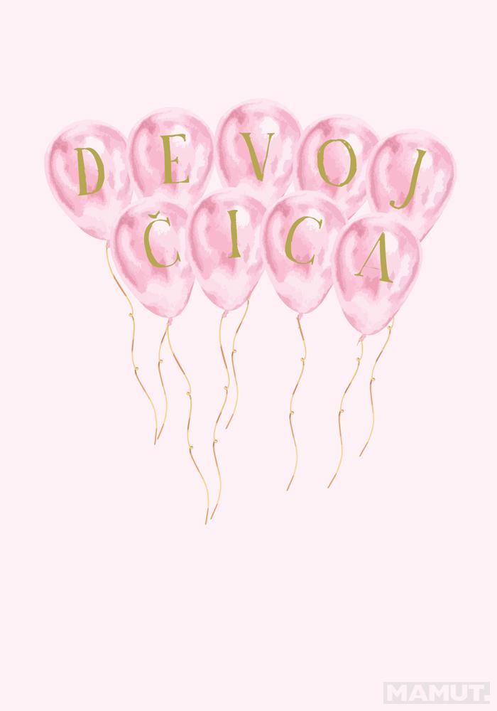 Čestitka za rođenje deteta DEVOJČICA 